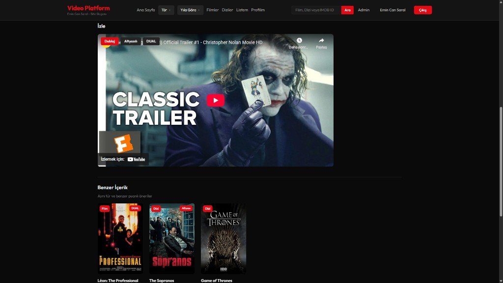 Video Platform - Film yönetimi