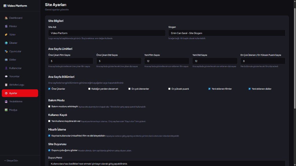 Video Platform - Film detay formu